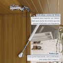 Ver imagem 3 de Armário Aéreo 2 Portas 1 Nicho Ripado 200 cm Princesa 100% MDF Marrom/Freijó/Off White