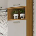 Ver mais imagens de Paneleiro 2 Portas 3 Gavetas Princesa 100% MDF Marrom/Freijó/Off White