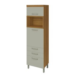 Paneleiro 2 Portas 3 Gavetas Princesa 100% MDF Marrom/Freijó/Off White - 11 Paneleiro 2 Portas 3 Gavetas Princesa 100% MDF Marrom/Freijó/Off White - 11