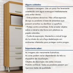 Paneleiro 2 Portas 3 Gavetas Princesa 100% MDF Marrom/Freijó/Off White - 9 Paneleiro 2 Portas 3 Gavetas Princesa 100% MDF Marrom/Freijó/Off White - 9