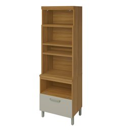 Paneleiro Torre Quente 2 Portas 1 Gaveta Princesa 100% MDF Marrom/Freijó/Off White - 10 Paneleiro Torre Quente 2 Portas 1 Gaveta Princesa 100% MDF Marrom/Freijó/Off White - 10