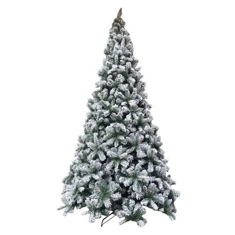 Árvore Natal New Michigan Nevada 930 Tips com Base Metal Verde 2,1m