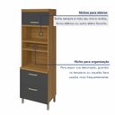 Ver imagem 4 de Paneleiro Torre Quente 2 Portas 1 Gaveta Princesa