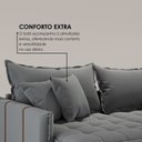 Ver imagem 5 de Sofá Cama Retrátil em Madeira Eucalipto e Bouclê 200cm Creta