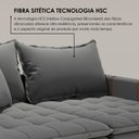 Ver imagem 6 de Sofá Cama Retrátil em Madeira Eucalipto e Bouclê 200cm Creta