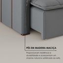 Ver mais imagens de Sofá Cama Retrátil em Madeira Eucalipto e Bouclê 200cm Creta
