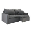 Ver imagem 2 de Sofá Cama Retrátil em Madeira Eucalipto e Bouclê 200cm Creta