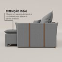 Ver imagem 4 de Sofá Cama Retrátil em Madeira Eucalipto e Bouclê 200cm Creta