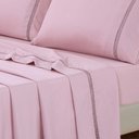 Ver imagem 3 de Jogo de Cama Lençol Queen Luxuria Percal 300 Fios 4 Peças - Rosê - 100% Poliéster