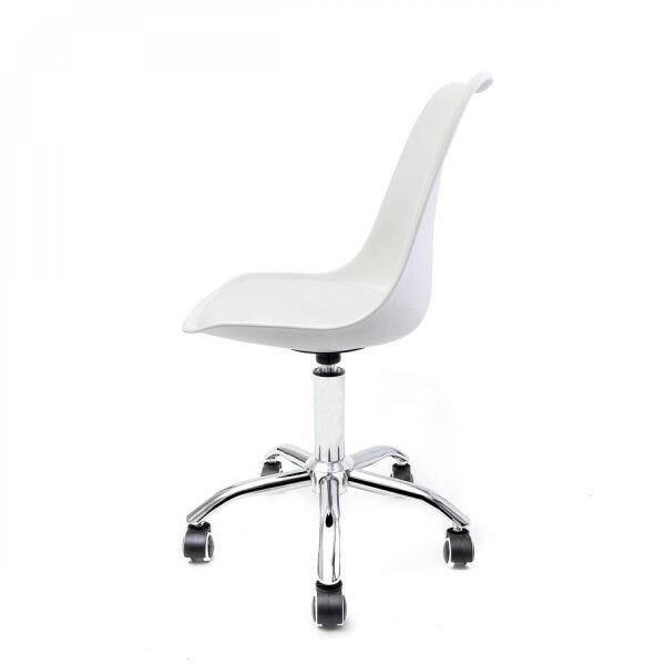 Cadeira para Escritório Eames Estofada Saarinen PP Base Aço Cromado - 4