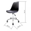 Ver imagem 3 de Cadeira Escritório Eames Estofada Saarinen PP Base Aço Cromado