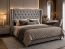 Ver imagem 6 de Cabeceira para Cama Box Casal 1.40 Tecido Boucle:Cinza