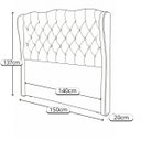 Ver imagem 2 de Cabeceira para Cama Box Casal 1.40 Tecido Boucle:Cinza