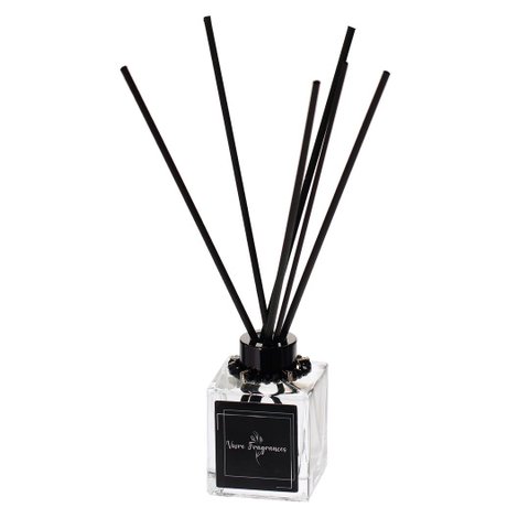 Difusor Varetas Vidro 100ml Enfeites Pretos - Fragrância: Maria Filó