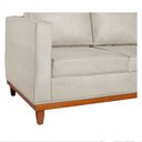 Ver imagem 5 de Sofá 3 Lugares Europa 180 cm Estilo Conforto e Elegância Linho Bege - Amarena Móveis
