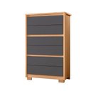 Ver imagem 5 de Guarda Roupa Casal Doble com Espelho 06 Portas e Cômoda Unno Freijo Titanium - Móveis Albatroz