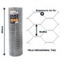 TELA HEXAGONAL GALINHEIRO TAG MALHA 2" FIO BWG 18 (1,24mm) RL 25X1,2m - 7