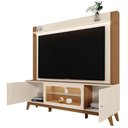 Ver imagem 5 de Estante Painel TV 70 pol. 198cm com LED Lugo Off White/Amendoa Z30 - Mpozenato