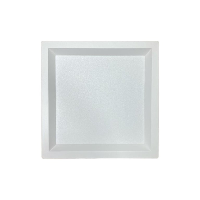Painel Led Recuado de Sobrepor 24w Plafon Quadrado Bivolt - Branco - Branco Neutro 4000k - 110v/220v
