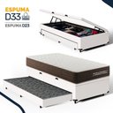 Ver imagem 6 de Cama Box Baú Solteiro com Colchão de Espuma D33 Double Comfort + Auxiliar 88cm