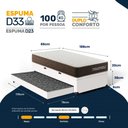Ver imagem 2 de Cama Box Baú Solteiro com Colchão de Espuma D33 Double Comfort + Auxiliar 88cm
