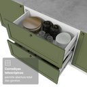 Ver imagem 6 de Balcão de Cozinha 80 cm 2 Gavetas (sem Tampo) Branco/Verde Vik Madesa