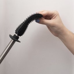 Escova sanitária com suporte cerâmica listras verde Oikos - 7