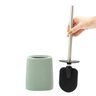 Escova sanitária com suporte cerâmica listras verde Oikos - 2