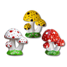 Kit Decoração Casa e Jardim Trio de Cogumelinhos em Cerâmica - 2