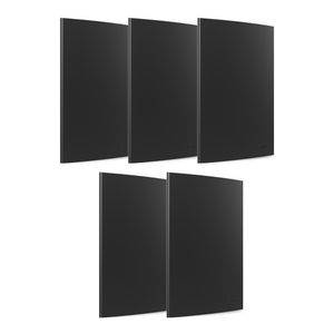 Kit 5 Placa 4x2 Cega com Suporte Grafite Sleek Margirius Cor:grafite