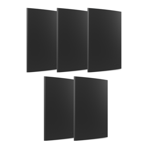 Kit 5 Placa 4x2 Cega com Suporte Grafite Sleek Margirius Cor:grafite