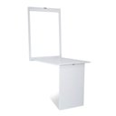 Ver imagem 1 de Mesa Dobrável Retrátil de Parede Retangular em Mdf Branca - Móveis Britz