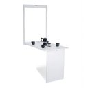 Ver imagem 3 de Mesa Dobrável Retrátil de Parede Retangular em Mdf Branca - Móveis Britz