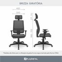 Ver imagem 5 de Cadeira Escritório Presidente Ergonômica NR17 com Relax Tela Mesh Brizza