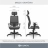 Cadeira Escritório Presidente Ergonômica NR17 com Relax Tela Mesh Brizza - 5