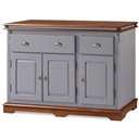 Ver imagem 1 de Balcão Manchester 3 Portas 2 Gavetas 89 X 132 X 45 Cm (a X L X P) - Cor Cinza Escuro/imbuia Glazer