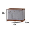 Ver imagem 2 de Balcão Manchester 3 Portas 2 Gavetas 89 X 132 X 45 Cm (a X L X P) - Cor Cinza Escuro/imbuia Glazer