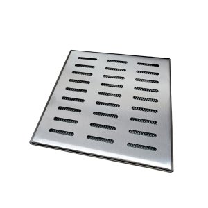 Ralo Quadrado Grelha Inox 30x30 com Tela e Aro