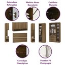 Ver imagem 3 de Guarda Roupa Dormitório Modulado Paris Casal Queen 1,58 M Canto Reto - Roupeiro Luciane M02:cinnamon