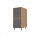 Ver imagem 1 de Balcão 3 Gavetas Nesher Condessa 40cm MDF Carvalho-Titânio