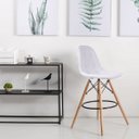 Ver imagem 1 de Banqueta Eames PP Dsw-m Branco/Madeirado