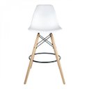 Ver imagem 5 de Banqueta Eames PP Dsw-m Branco/Madeirado