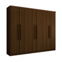 Ver imagem 3 de Guarda-roupa Casal Império 6 Portas 2 Gavetas Imbuia Rústico - Panorama Móveis