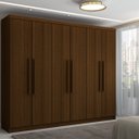 Ver imagem 1 de Guarda-roupa Casal Império 6 Portas 2 Gavetas Imbuia Rústico - Panorama Móveis