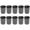 Ver imagem 2 de Conjunto 10 Farinheiras Plásticas 400ml Fumê com Tampa Crippa Porta Temperos Condimentos
