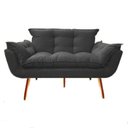 Ver imagem 1 de Namoradeira Decorativa Opala Suede Cinza - Twdecora