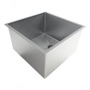 Ver imagem 2 de Cuba De Inox 35Cm Quadrada Reta Embutir Ou Sebrepor