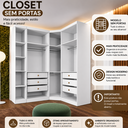Ver imagem 3 de Closet Modulado Casal 6 Gavetas Safira 009 Mdf sem Portas Una Mobília