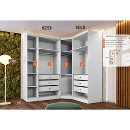 Closet Modulado Safira 009 Clic Moveis - 2