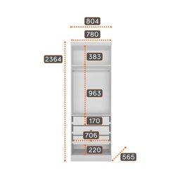 Closet Modulado Safira 009 Clic Moveis - 4